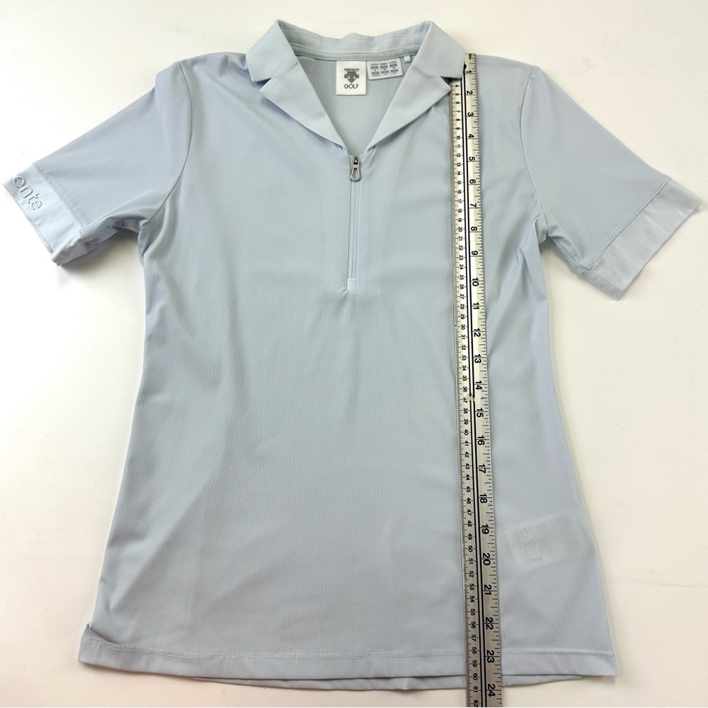 Decente womens soft blue golf polo XS short sleeve quarter zip - Picture 7 of 10